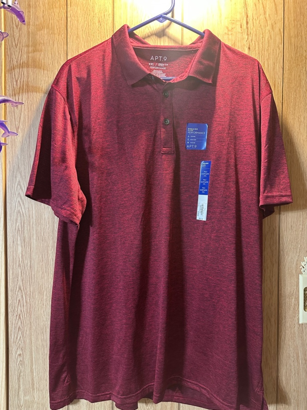 Apt. 9 Men’s Heather Burgundy Polo